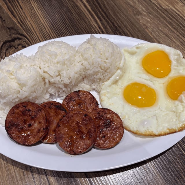 Portuguese Sausage Breakfast Plate.